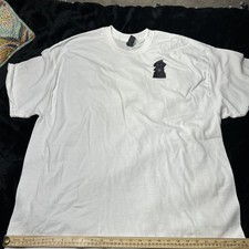 2XL Gilden T Shirt With &ldquo;WHO Let The Dogs Out &ldquo; Embellished On Front And Back&rsquo;
