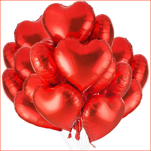 Herz Folienballons Rot 30 StüCk Helium Luftballons FüR Hochzeit Party Dekoration-image