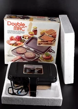 Hamilton Beach DOUBLE MAC Fast Cooker Grill Hamburger Open Closed Type Vintage