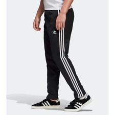 Adidas Vintage 90s Men's Size Medium Black 3 Stripe Track Pants