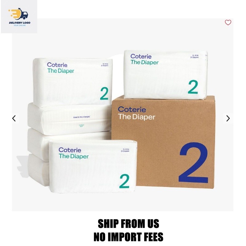 "Coterie Ultra-Soft Diapers, 6-Pack Select Size: 02 (10-16lb