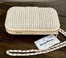 TOMMY BAHAMA Natural Woven Clutch Chain-Link ...