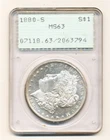 US Coin  1880 S  Morgan Dollar gem MS63  PCGS   ....................C-50012