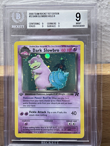 Dark Slowbro (1st Edition) graded BGS 9 for sale on eBay