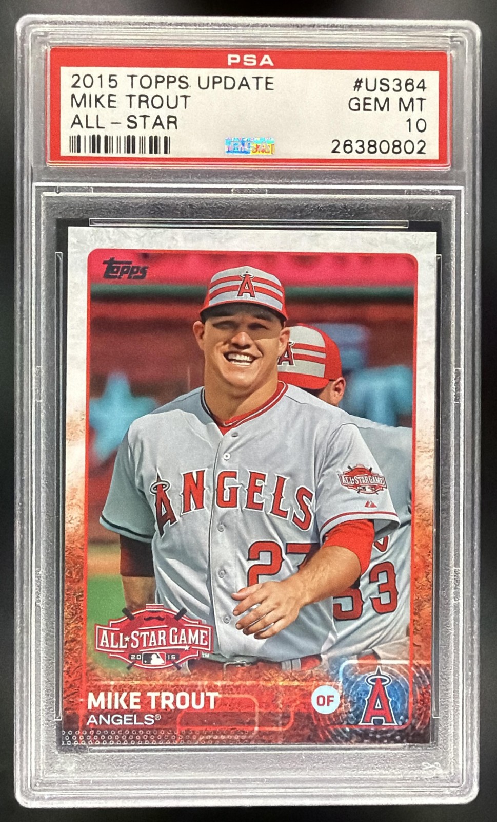 2015 Topps Update Mike Trout #US364 All-Star Angels PSA 10