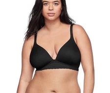 Women’s Warner’s Cloud 9 Super Soft Wire Free Black Bra 36A NWT