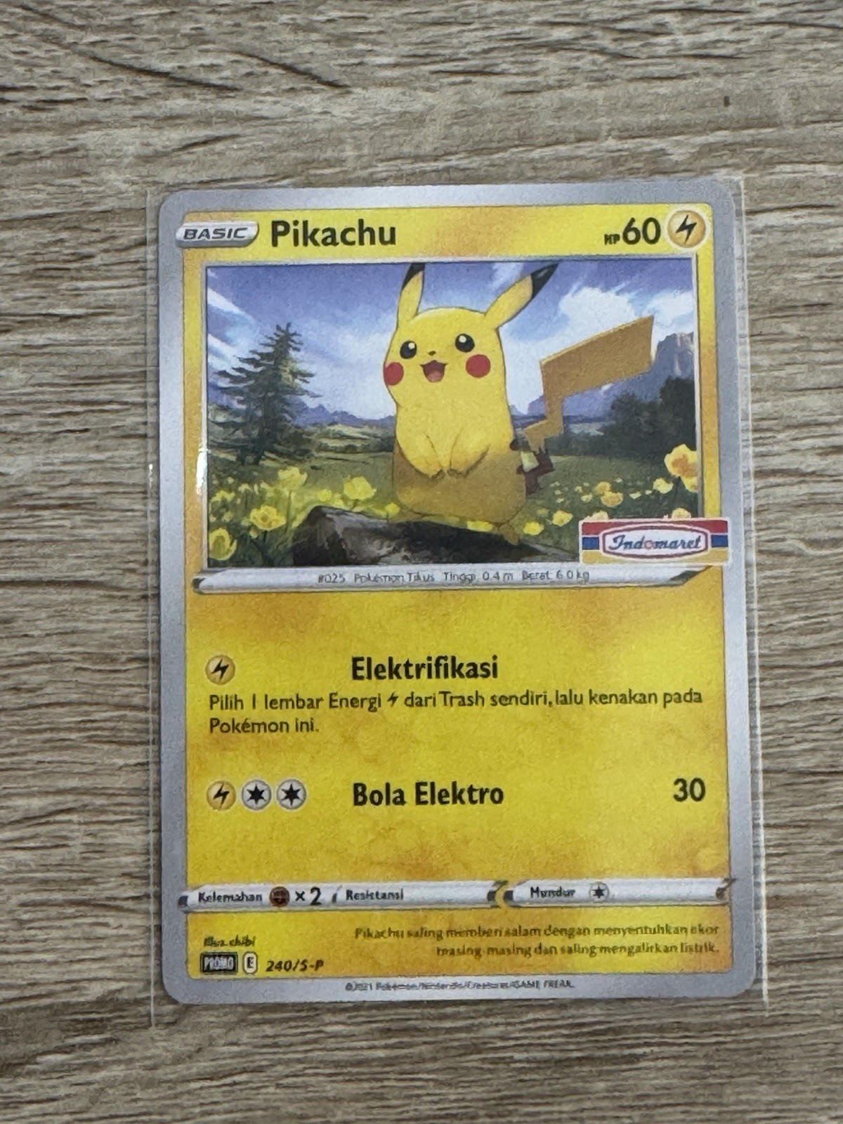 50pcs pikachu pokemon card promo indomaret store indonesia 240/S-P