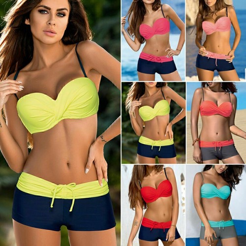 Sexy Damen Push Up Bikini Set mit Shorts Bademode Badeanzugй - Bild 3 von 24