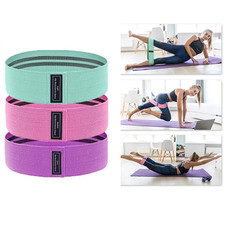 Set of 3 Resistance Exercise Loop Bands Fitness Gym Yoga Glutes Trainer Workout