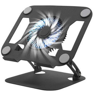 SHUWEI Laptop Cooling Stand with 3 Speed Fan, Adjustable Height & Angle, Carb...