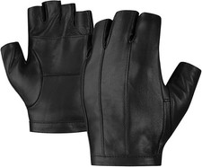 Driving Gloves For Men, Unlined Fingerless Half Finger Leather