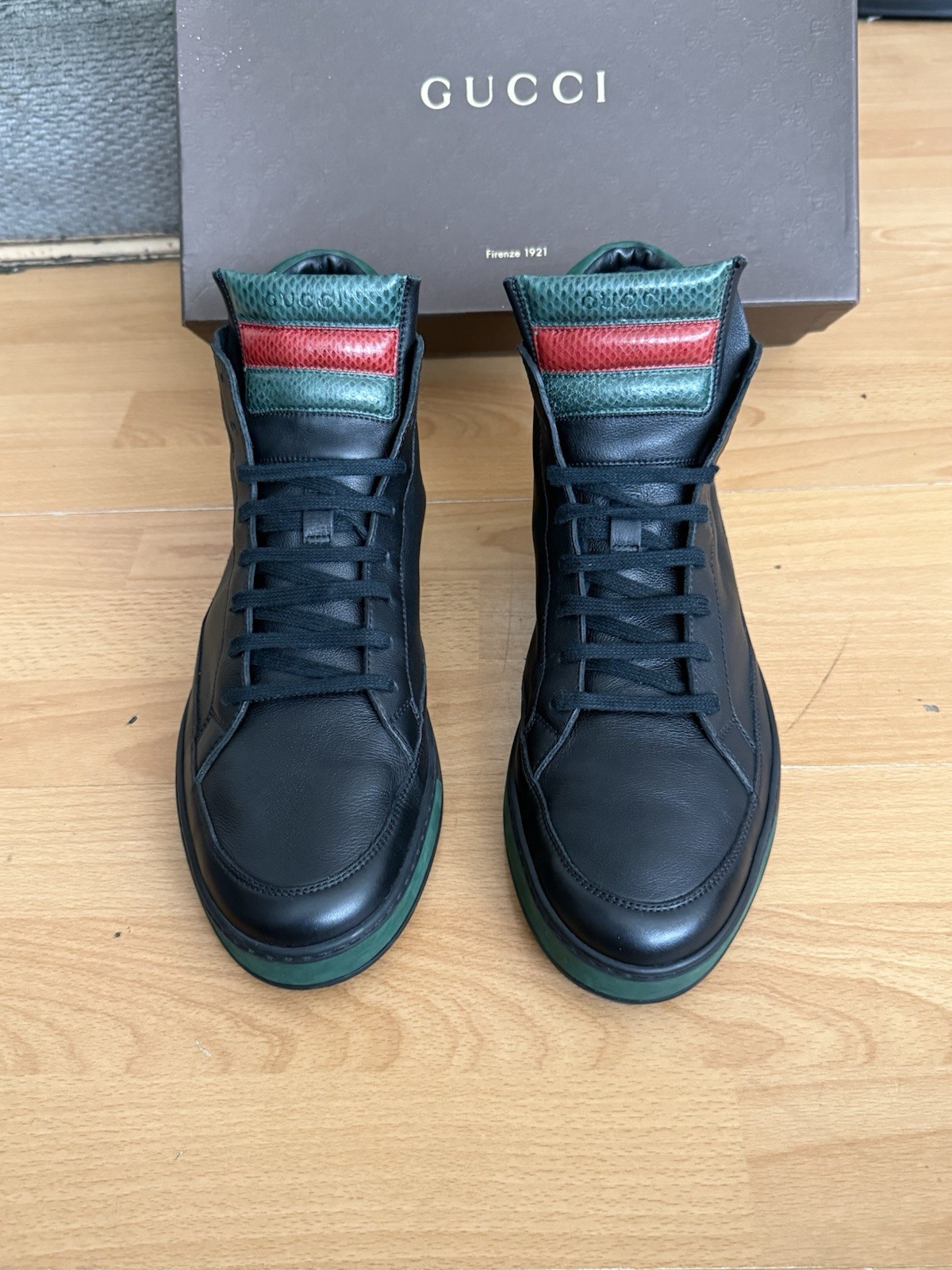 Gucci  Python Leather High Top Sneaker Trainer Uk… - image 7