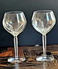 Waterford Crystal Balloon Wine Glasses Set 2 Vintage Cut Stemware