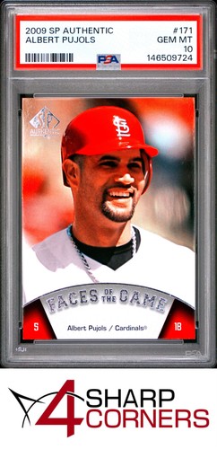 2009 SP AUTHENTIC #171 ALBERT PUJOLS CARDINALS POP 4 PSA 10