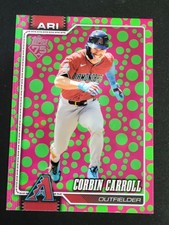 2026 Topps Series 1 - Corbin Carroll - Pink & Green Holiday Polka Dots