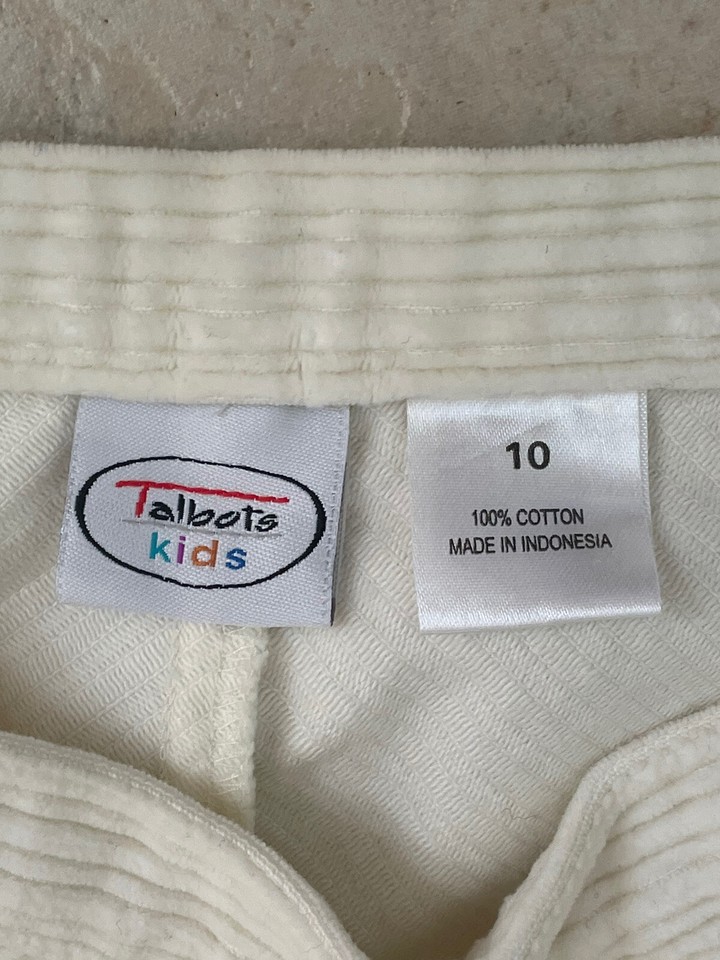 Talbots Kids Ivory Corduroy Skirt - Girl size 10 | eBay