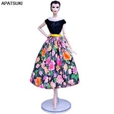 Colorful Floral Countryside 1/6 Doll Clothes For 11.5" Doll Outfits Party Gown