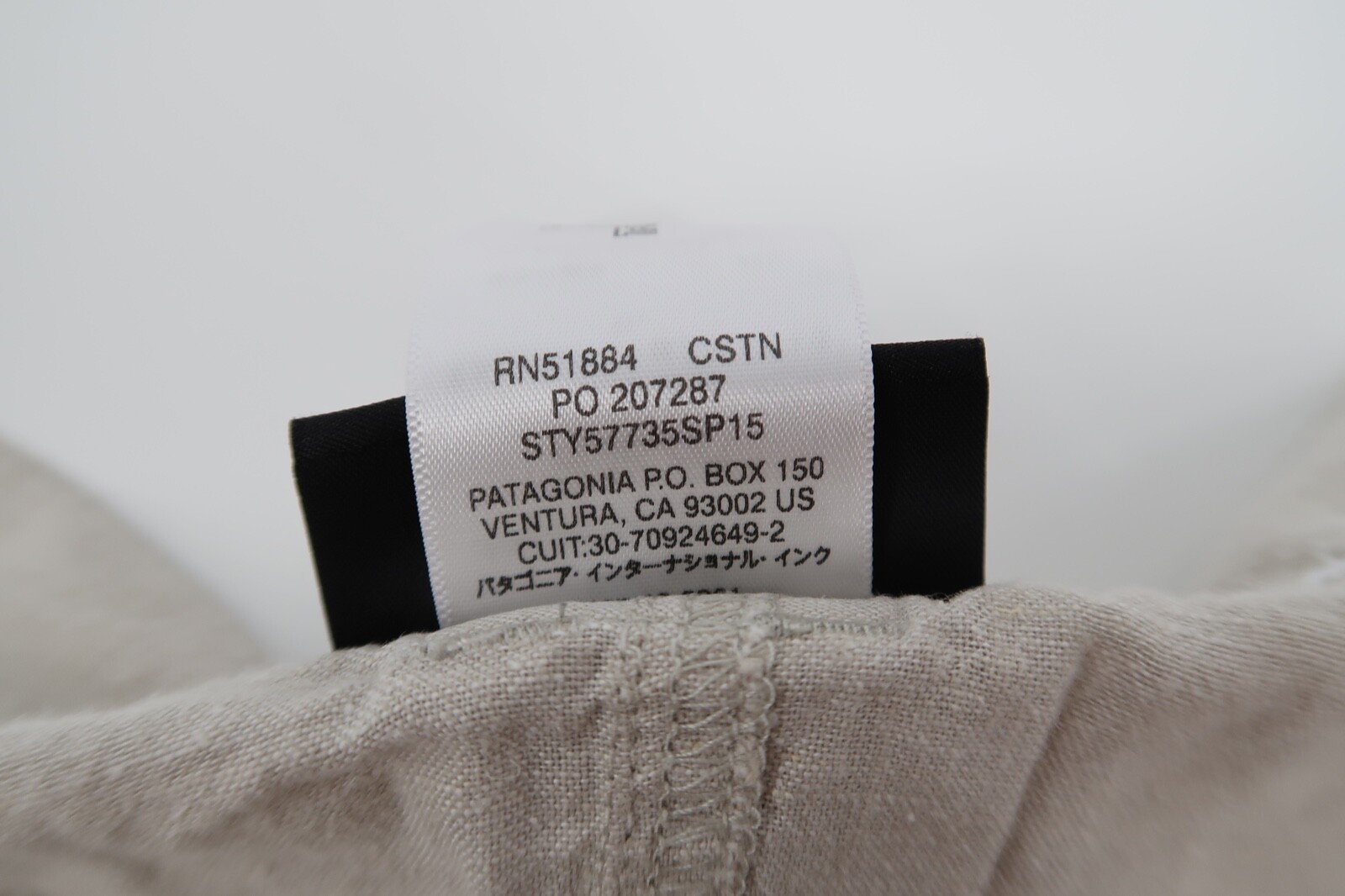 Patagonia Mens 34 Back Step Shorts Beige Khaki Cotton Hemp Hiking Outdoor thumbnail 5