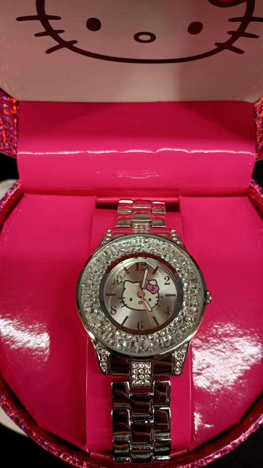 2012 MZberger Hello Kitty Womens Wristwatch NIB W/ Tags And Papers Silvertone  - Image 4 of 4