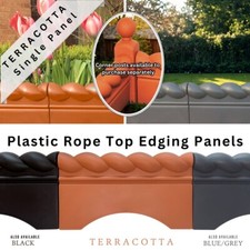 1x Terracotta Rope Top Plastic Garden Border/Lawn Edging. UK Made. X8172