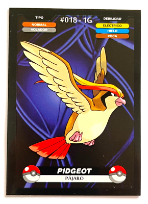 2025 POKEMON KANTO CREALASER TCG Card #018 PIDGEOT Peru Edition | eBay