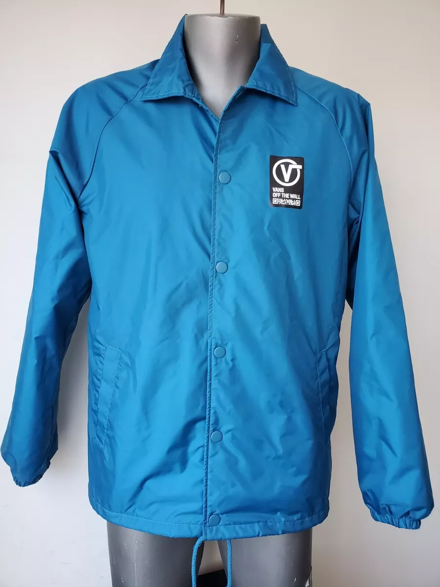 Vans Off The Wall Windbreaker Lined Jacket Men Size M Blue Military Spec