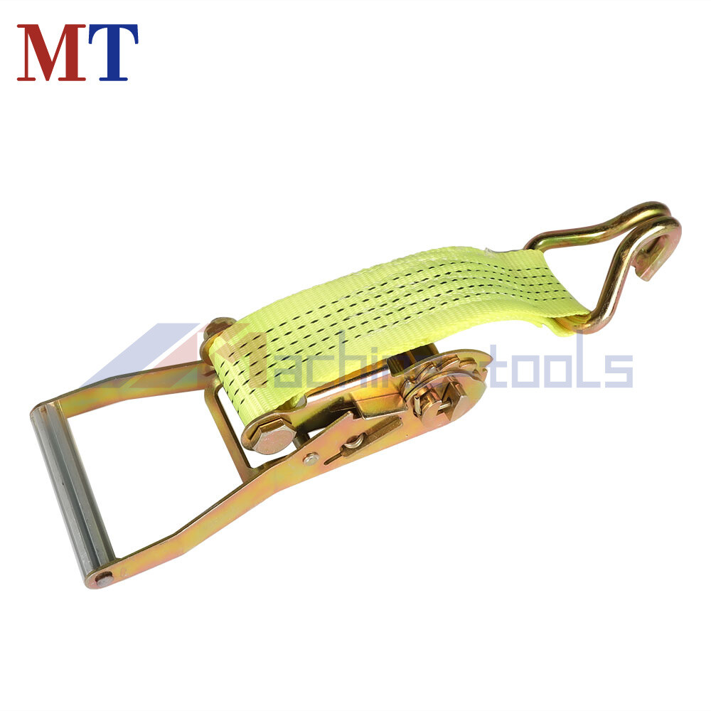 8 Pack Yellow Ratchet Straps J Hook 2" x 15' 5000 Lbs Heavy Duty Tie Downs