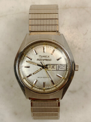 ♢timx♢ Vintage 1979 Timex Automatic Day Date Stainless Steel 37319 10979