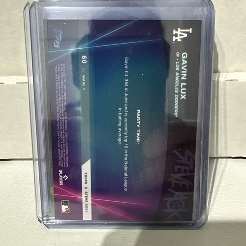 Gavin Lux 2022 Topps X Steve Aoki Party Tie Dye Glitter Blast 1/5 Dodgers - Imagen 2 de 2