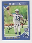 KEVIN DAFT SCOTTISH CLAYMORES NF EUROPE CALIFORNIA -DAVIS AUTOGRAPHED CARD