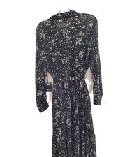 Simply Vera Wang, Petite Large, Blk/Gry Floral 2pc Dress, Polyester, Sheer, NWT