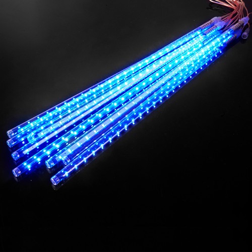 LED Meteor Shower Falling Rain Drop Icicle Snow LED Lights Christmas Decoration - Bild 18 von 31