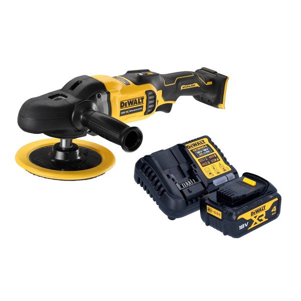 Dewalt Dcm 849 M1 Akku Poliermaschine 18 V 180 Mm + 1X Akku 4,0 Ah + Lader-image