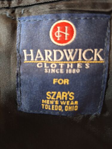 Hardwick Clothes Sport Coat Blazer Mens 40S Black Gold Button - Picture 2 of 10