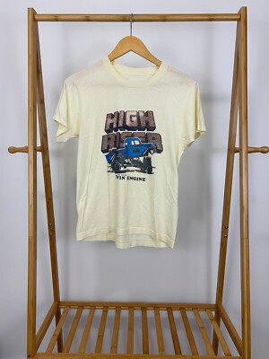 VTG 80s High Riser Twin Engine Super Thin Short Sleeve Single Stitch T-Shirt S