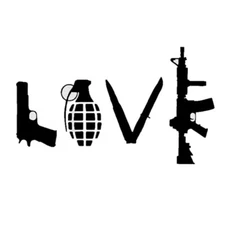 Vinyl Decal for Window - LOVE (Weaponry)