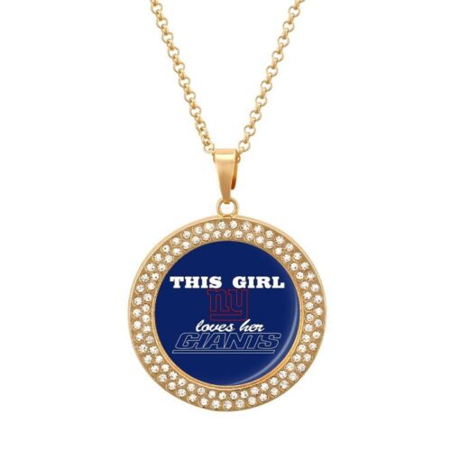 This Girl Loves Her New York Giants Necklace Women Jewellery ,fans Gift - Picture 1 of 5