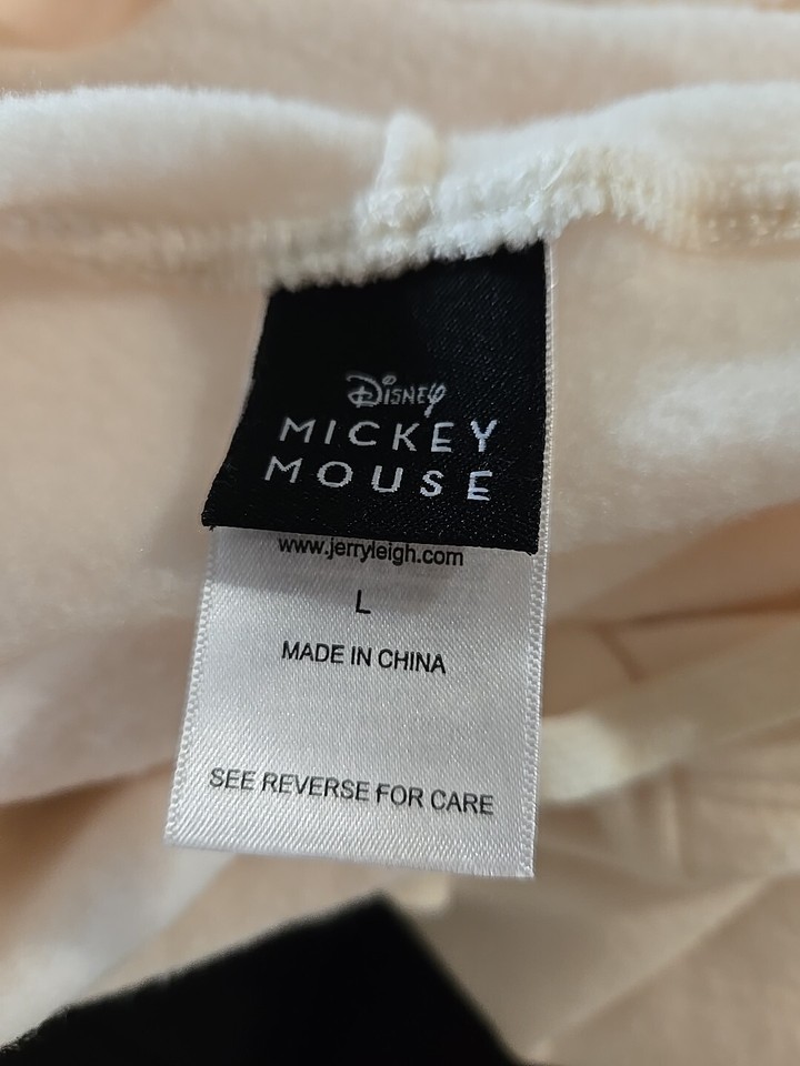 PreLoved Disney Micky Minnie Mouse Cream Cropped Sweatshirt Hoodie