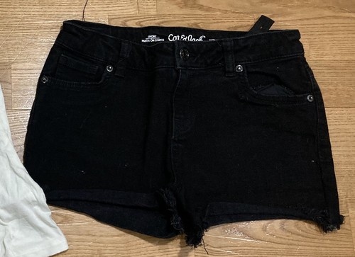 Girl's Justice & Cat & Jack Outfit size 10 - Puppy Tank w/Black Jean Shorts EUC - Picture 5 of 7
