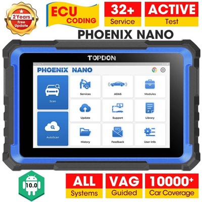 TOPDON Phoenix Nano Car OBD2 Scanner OE-level Full System Diagnostic Scanner