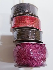Ribbon Decorative /trim sequined assorted 4 pcs craft, scrapbooking, project