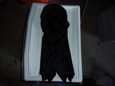 BLACK HOOD MESH FACE invisible FACE HALLOWEEN MASK CLEAN