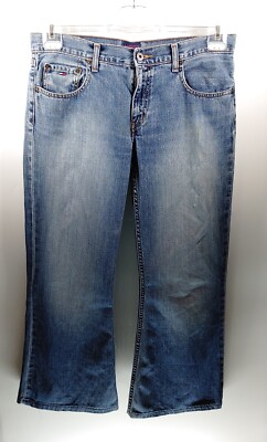 Tommy Hilfiger Hipster Outlet W31 L28 blau Damen Denim Jeans Hose Schlaghose