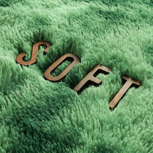 5x8 Premium Shag Rug with Non-Slip Backing - Fluffy Green Home Essential - Picture 9 of 9