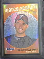 2008 Topps Heritage Chrome Black Refractor #C261 Marco Scutaro No 55 of 59