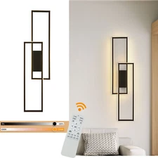 LED Wall Light Acrylic Metal Wall Sconce Lighting Fixture Remote Control 18-36W