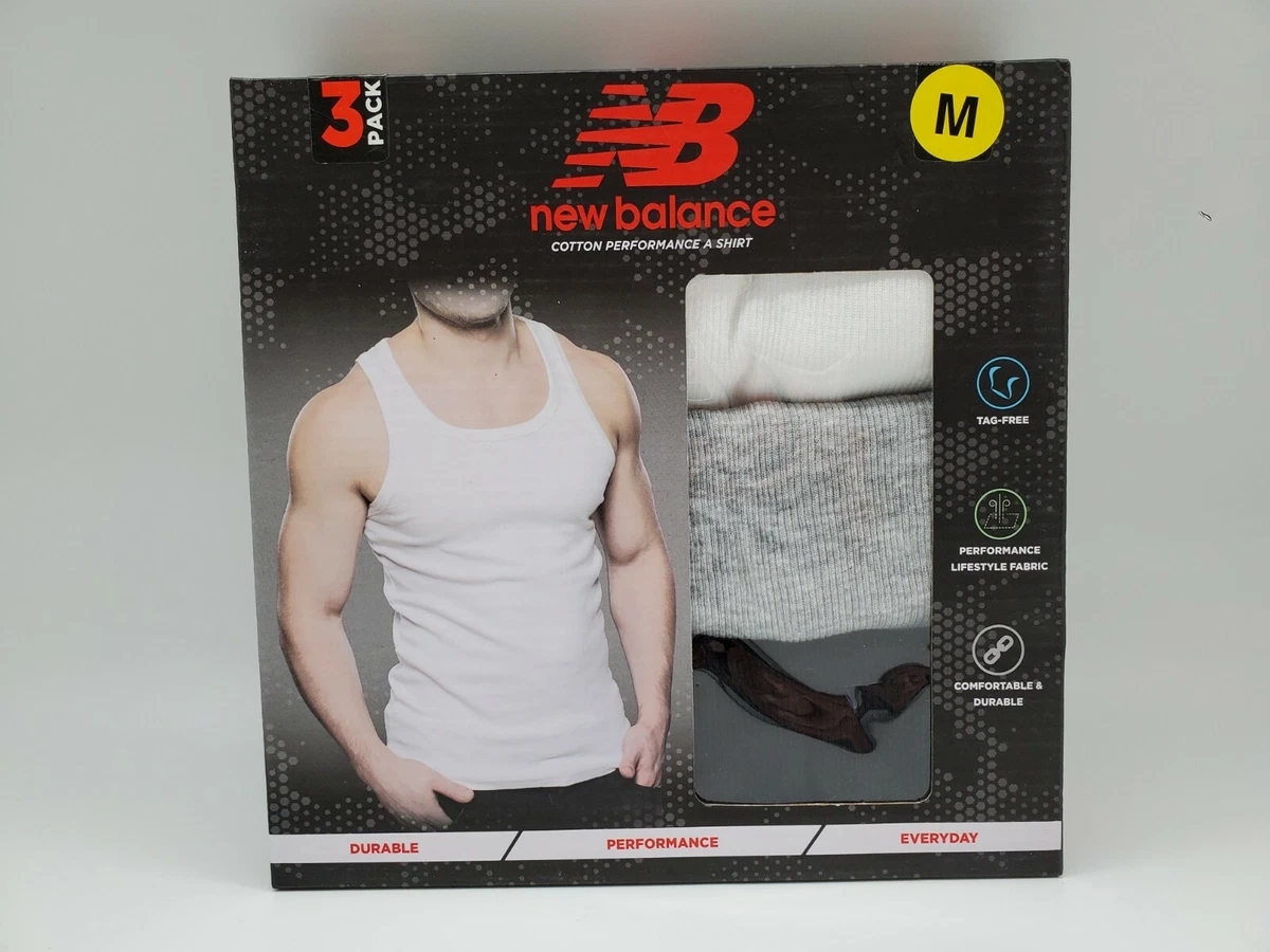 NEW BALANCE Men s S M L XL Performance Ribbed Tank Tops 3 Pack