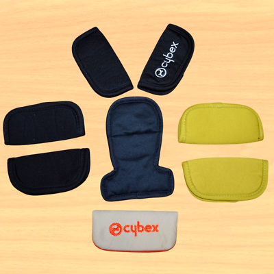 x CYBEX ATON CARSEAT SEAT BELT SHOULDER STRAP CROTCH COVER PADS MULTI
