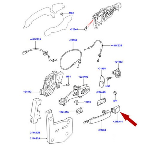 For Land Rover Freelander 2 LR3 LR4 Range Rover Sport 1xExterior Door Handle Cap - Picture 9 of 9