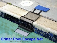 Critter Pool Escape Net - Animal Escape Ramp for Pools - Frog & Rodent Escape